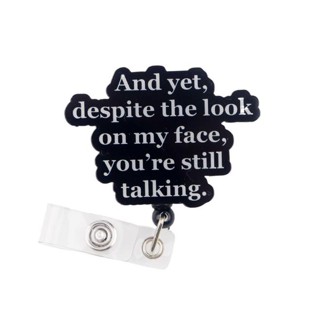 TEMU And Yet, On , You're Still Talking. Retractable Id Card Holder Reel With Cute Cartoon Design, Nurse Hospital Badge Holder Office Lanyard 1pc