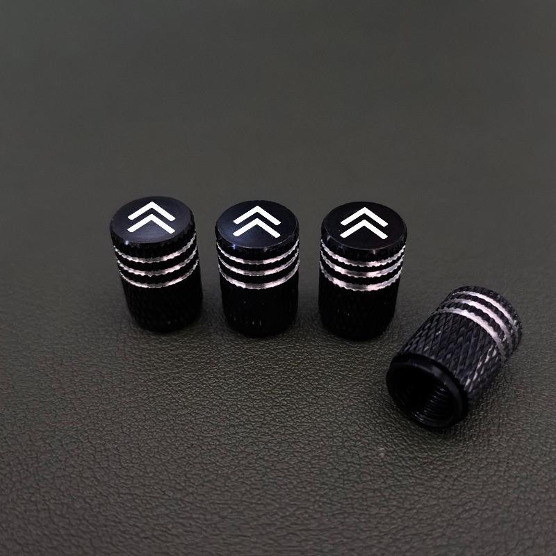 TEMU 4pcs Automotive Wheel Valve Protection Cap | Dustproof & Leakproof Design, Metal Construction, Compatible With C1/c2/c3/c4/c4l/c3 /c5/c6/c8/c- Vts 208/308/2008/3008