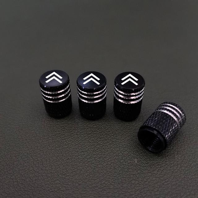 TEMU 4pcs Automotive Wheel Valve Protection Cap | Dustproof & Leakproof Design, Metal Construction, Compatible With C1/c2/c3/c4/c4l/c3 /c5/c6/c8/c- Vts 208/308/2008/3008