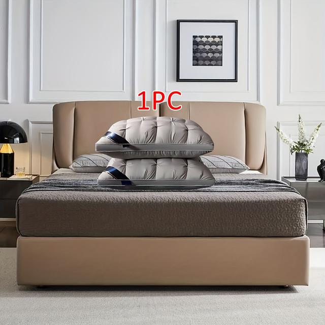 TEMU 1 шт. Преміальна подушка з 5-зіркового готелю - Забезпечує підтримку шиї для глибокого сну, міцна високоякісна основа подушки