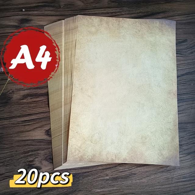 TEMU 20 hojas de papel artesanal de calidad, 8.3 pulgadas x 11.7 pulgadas - de cara adecuado para certificados vintage, diplomas, invitaciones y currículos premium (Elegante superficie texturizada)