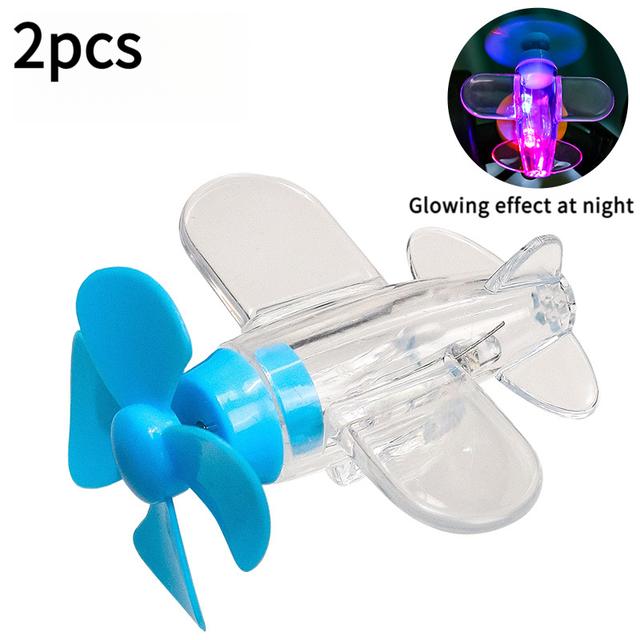 TEMU 2pcs Wind-driven Small Airplane Motorcycle Bicycle Ornament- Collects Wind Energy, No Batteries Needed, Fashionable Design, Fun Decorative Gift