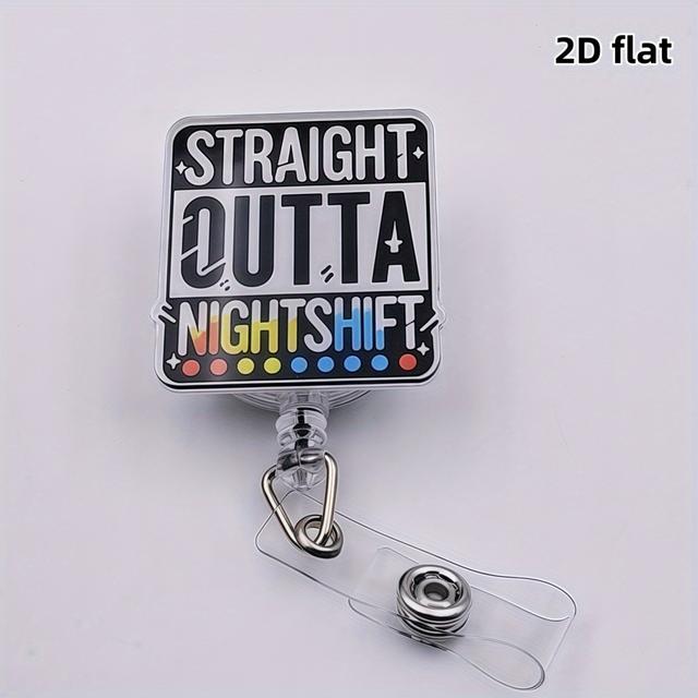 TEMU 2d This Is A Retractable Badge Reel Holder With Colorful Polka Dot Decorations, Designed For Workers, Healthcare And Service . It Features A Creative Theme And A Personalized Style