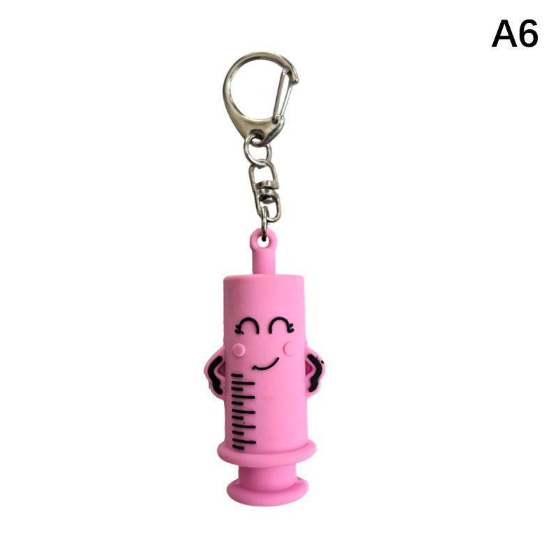 TEMU Syringe-shaped Ampoule Bottle Opener Keychain Rubber Cutter Aid Medication Vial Breaker Tool For Home Nurses And Doctors