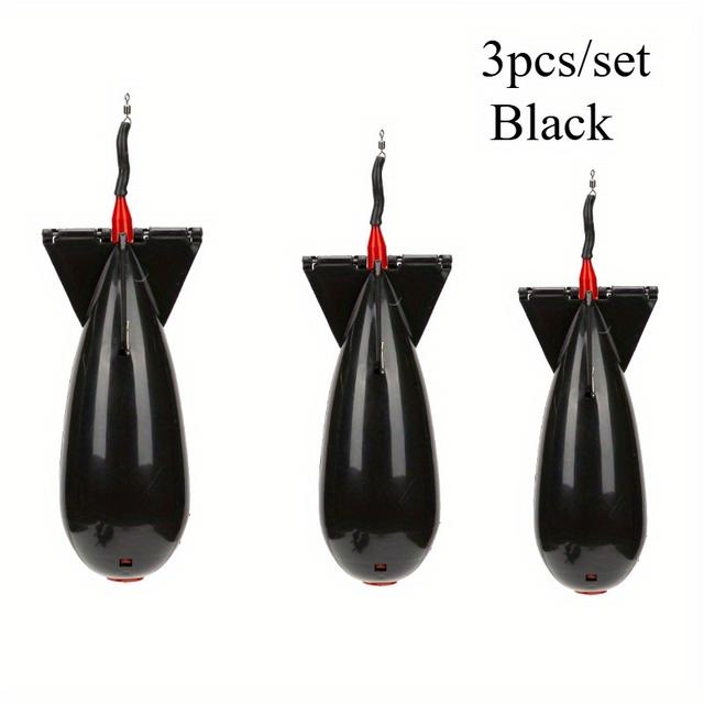 TEMU 3pcs Avlcoaky Fishing Bait And Feeder Set - Long Casting, Precision Targeted Casting Cage For Enhanced Angling Experience, Abs Material, Mixed Colors, Fishing Accessories