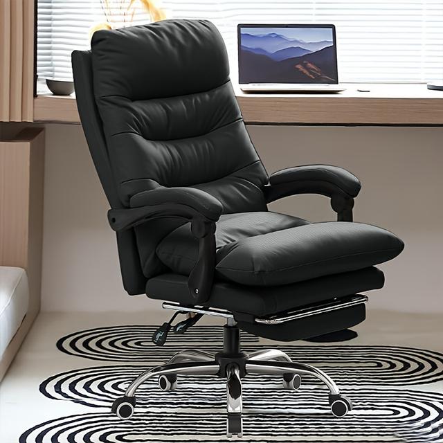 TEMU كرسي مكتب عالي الظهر مريح مع الذاكرة ودعم أسفل الظهر - كرسي مكتب تنفيذي ثقيل الوزن، ارتفاع قابل للتعديل، دوران 360°، أبيض/أسود - متوافق مع حشوة الذاكرة (-مشابه) - إطار معدني للاستخدام المؤسسي