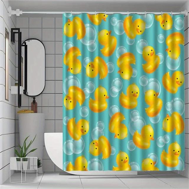 TEMU 1 Cortina de Baño con Estampado de y , Decoración Elegante para Baños de con Divisor Ancho Ultra, Sin Necesidad de Taladrar