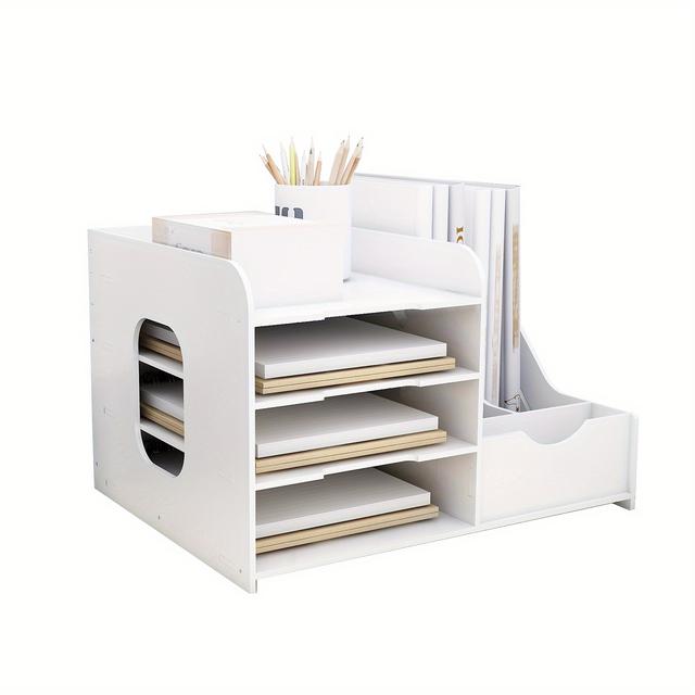 TEMU Multifunctional File Rack, Folder Frame, File Filing Product, Filing Supplies, 40*31*25cm