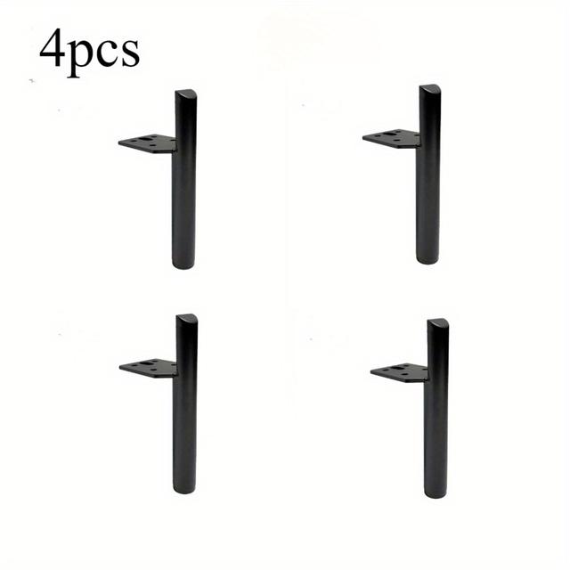 TEMU 4 Stück HACTIVOL Moderne Schwarze Metallmöbelbeine - Mattes Konisches Design, Hochwertig & für Bett-, Sofa-, Schrankfüße - Einfache Montage, Nachttischbeine, Couchbeine