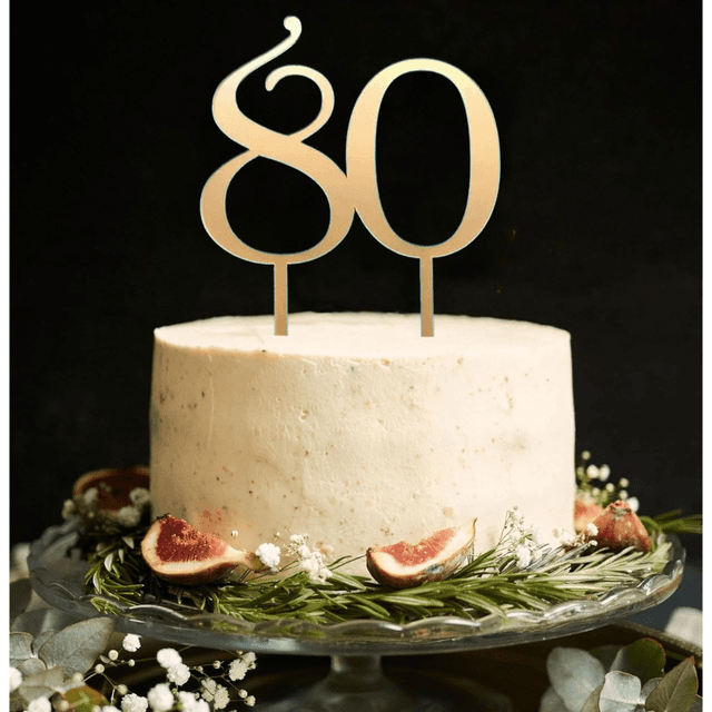TEMU 1 Piece Of A Topper For An 80th Birthday, Featuring A Sparkling Number , Perfect For Celebrating This Milestone
