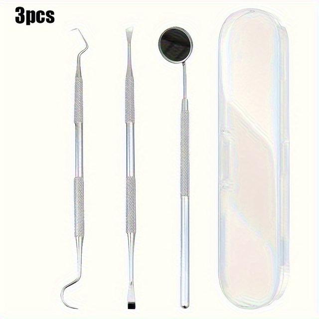 TEMU Toothpick Cleaning Kit, Stainless Steel Toothpick Tool - Portable Cleaning Tool With Mirror, Ideal For Home And Travel Use | | Durable Structure