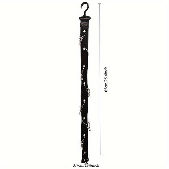 TEMU ステンレス製ハットラック 8クリップ付き - 野球帽16個収納可能 - 夏の衣類整理、レーション、非電動キャップフックラック、RVやクローゼットに最適