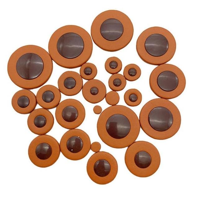 TEMU 25pcs For Saxophone Leather Pads Multiple Size For Pads Replacements Part For Saxophone Performances Accessory