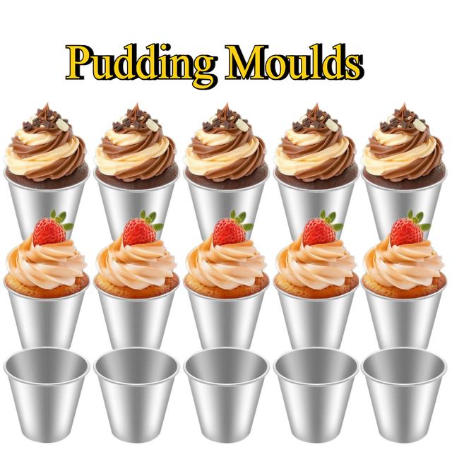 TEMU 15pcs Pudding Molds - Mini Chocolate Pans, Egg Tart Cups, Cupcake Molds, Muffin Cake Tins, Individual Baking Cups For Desserts, Cooking, Dessert Molds, Cooking Essentials, Nonstick Material
