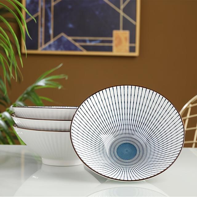 TEMU 4pcs Bowls, 7.8 Inch Creative Soup Bowls For Ramen, Beef Noodle, Rice Soup, Dishwasher And Microwave Safe, Home Kitchen, Restaurant Parties