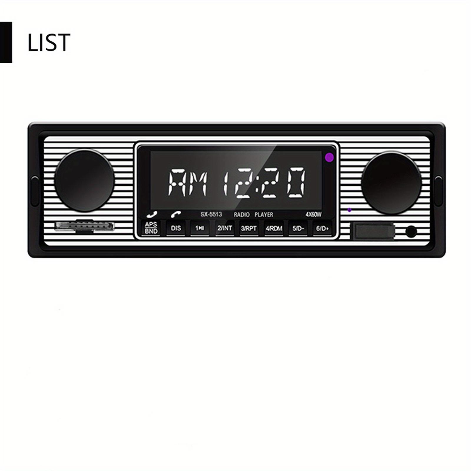 TEMU 1din In-dash Car Radio Wireless Audio Eq Music Stereo 12v Car Radio Mp3 Player Usb/ Sd/ Aux-in Hands Free Calling Digital Stereo, Without Battery