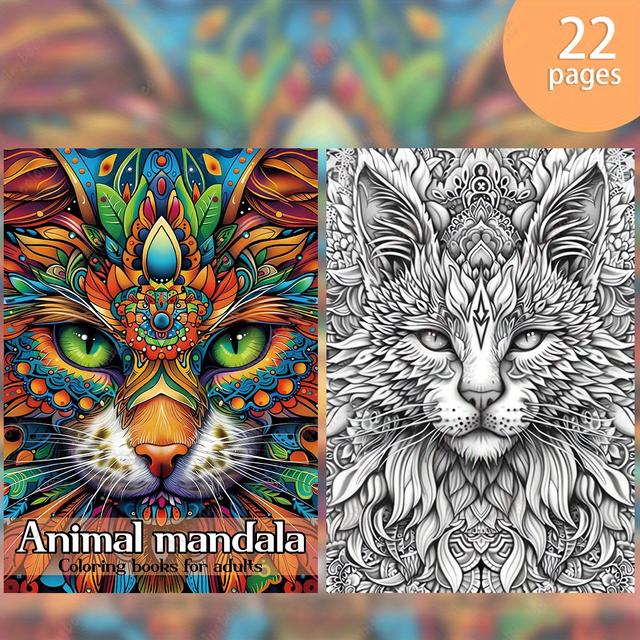 TEMU An Upgraded Of Mandala Coloring Book, Featuring 22 Thick Pages Measuring 29 By 20 Cm. It Has A Cover And Is Ideal For. It Makes A Wonderful Gift For Occasions Like Valentine's Day, Christmas
