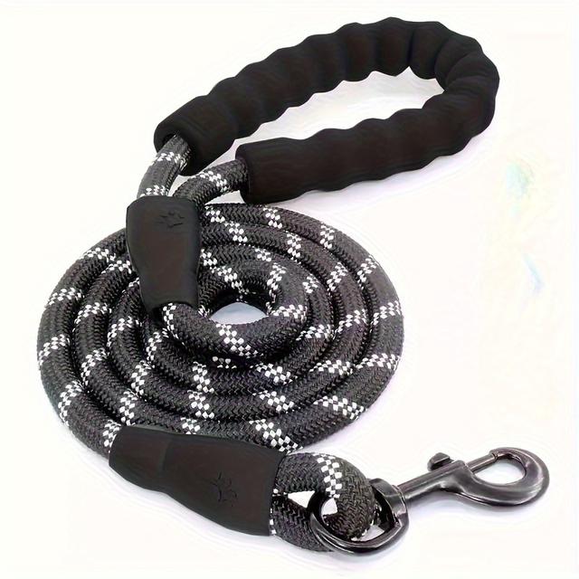 TEMU Heavy-duty Dog Leash With Padded Handle, Reflective Nighttime Walking Rope Suitable For Small, Medium, And Large Dogs, Use
