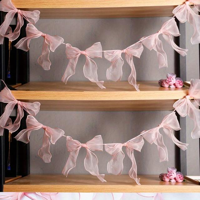 TEMU 9pcs Ribbon Bow Decorations, Party Decoration Craft Bows, Gift Wrapping, Wedding Decorations, Birthday, Valentine's Day Gifts, , Anniversaries & Celebration Decorations
