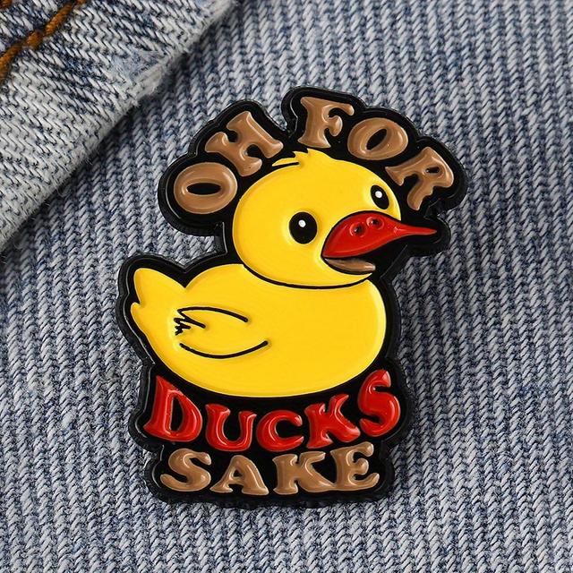 TEMU 1pc Unique Alloy Creative Enamel Badge Brooch For Men And Women - Fashion Accessory Pin For Backpacks, Hats And Jackets - Perfect Birthday Gift For