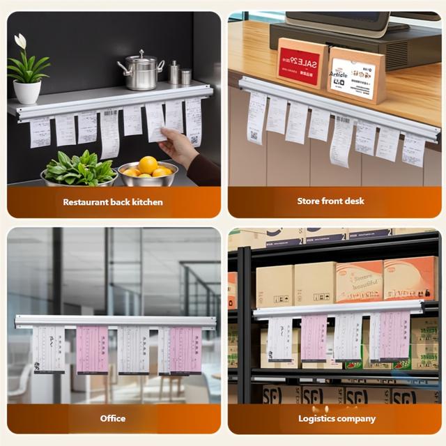 TEMU 業務用ヘビーデューテイクアウト注文クリップ＆レシート - 省スペースチケットディ、ファストフード店、カフェ、ピザ店、オフィス用洗える注文システム、レシート管理に最適