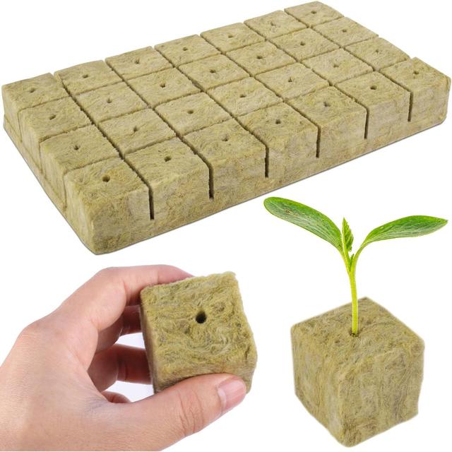 TEMU 28pcs Natural Growth Cubes - Starter Cubes | 4x4x4cm For Seedlings, Soil Cultivation, Hydroponics, And Transplanting | No Electricity Required