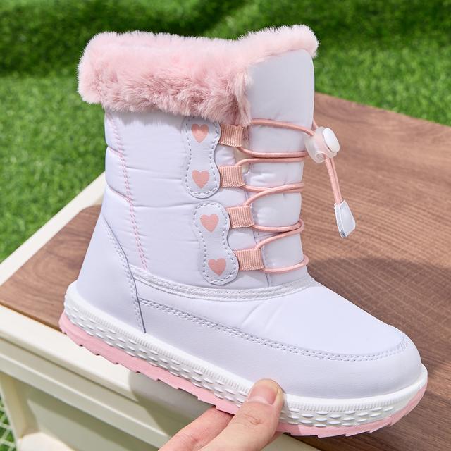 TEMU Girls' Snow Boots, Outdoor Boots, Girls' Fleece Short Boots, Boys' Fleece Boots