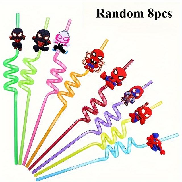 TEMU 8 réutilisables Marvel -Man, multicolores adaptées aux célébrations d'anniversaire, aux fêtes de Pâques, parfaites pour et les décorations, décoration de fête de super-