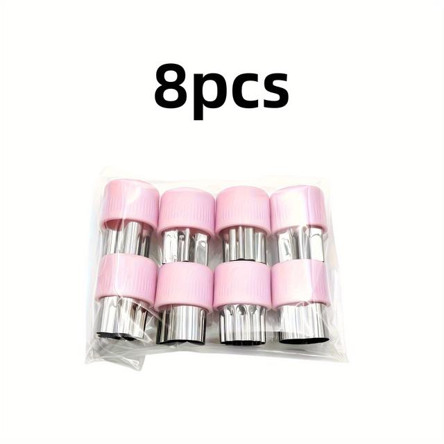 TEMU 8pcs Stainless Steel Cookie Cutter Set | Fruit & Shapes With | Dough & Vegetable Cutters | Pp Handles For All Ages | Kitchen Tools | Great As A Gift