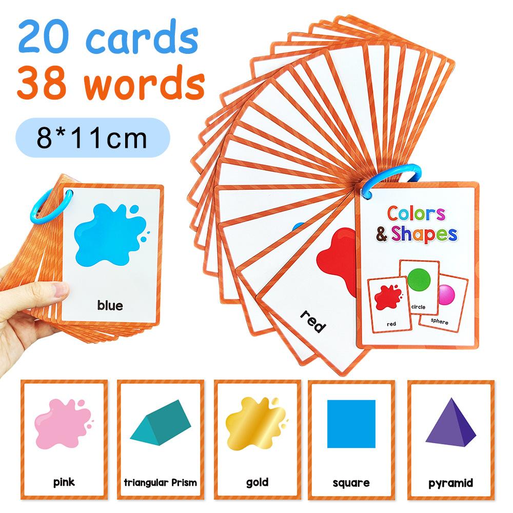 TEMU Flashcards For Children Featuring Colors, Shapes, Numbers, Fruits, Vegetables, And , Designed For Learning English Vocabulary In Preschool, Kindergarten, And Homeschool Settings