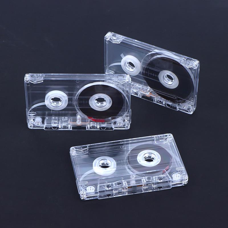 TEMU 2pcs/3pcs Brand New High-quality Blank Tapes, Transparent Tapes For Tape Recorders And Portable Cassette Players