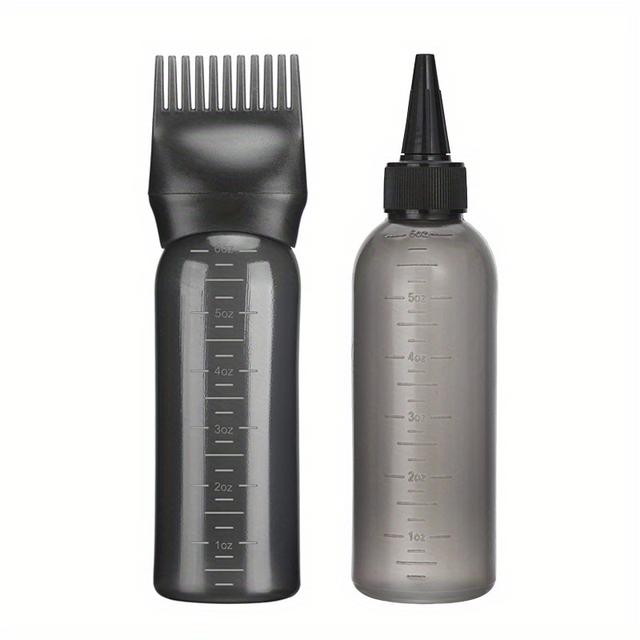 TEMU 2pcs 120ml Hair Dye Bottles, Squeeze Bottle Applicator For 6oz Hair Color, Pet Plastic Reusable With Twist Cap, Ideal For Salon And Home Use, Suitable For All Hair Types And Coloring Accessories