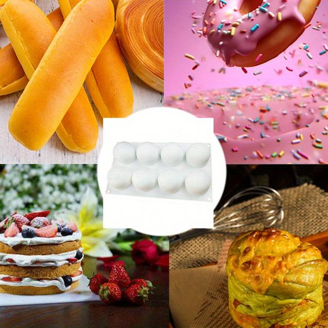 TEMU 1pc 3d Spherical Silicone Mold For Baking Mousse Cakes, Chocolate , And Jellies – Perfect For Creative Desserts, Pastries, And Puddings – , , And Durable Kitchen Tool, Silicone Baking Molds