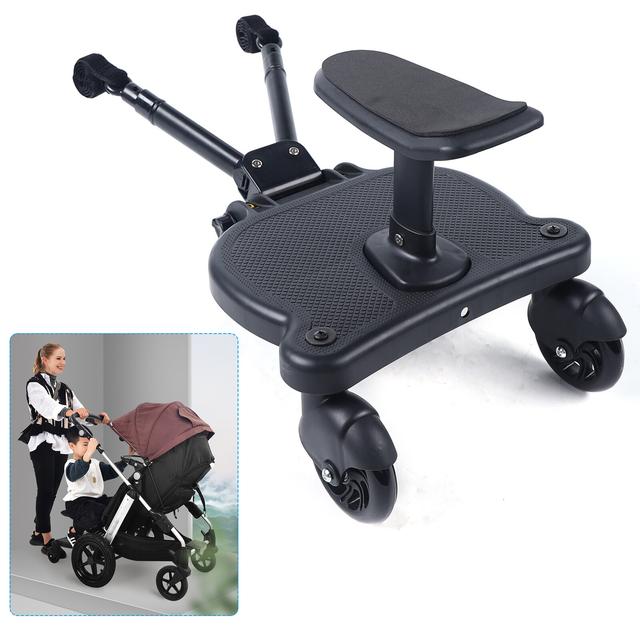 TEMU Stroller Board With Seat Platform For Strollers And Adjustable Standing Ride On Board For Toddlers