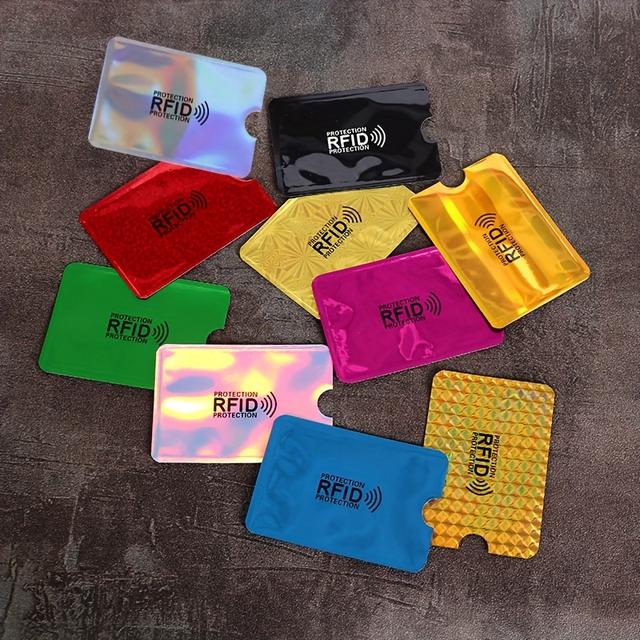 TEMU Set Of 10 Rfid-blocking Slim Metal Card Holders - Sturdy, Convenient & Fashionable For Men And Women, Use & Traveling