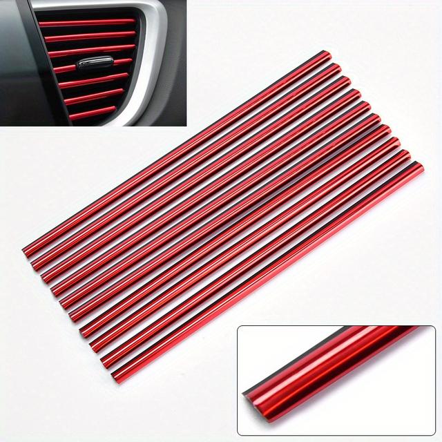 TEMU 10pcs Car Air Vent And Decorative U-shaped Trim Set, Door Edge Guards – Ideal Holiday Gift For Auto Interior Accessories