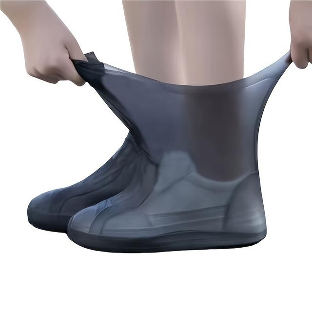 TEMU 1 Pair Of Shoe Covers-waterproof, Reusable And Non-slip, Unisex | Durable, Elastic, Easy To Clean