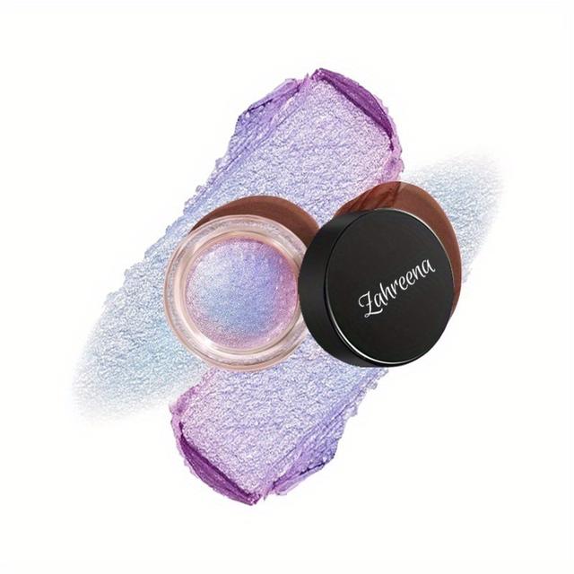TEMU 1pc Zahreena Indigo Gradient Jelly Eyeshadow - Holographic Glow & Glitter Shimmer, Waterproof Long-lasting Gel Texture, Purple Indigo Shade For Party Makeup, Daily Wear, Gift- Eye Shadow