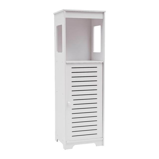 TEMU White Tissue Cabinet | Multifunctional Plastic Storage Cabinet For Bathrooms, Toilets, Study, Living Rooms, Bedrooms | Freestanding, Tiered Shelf