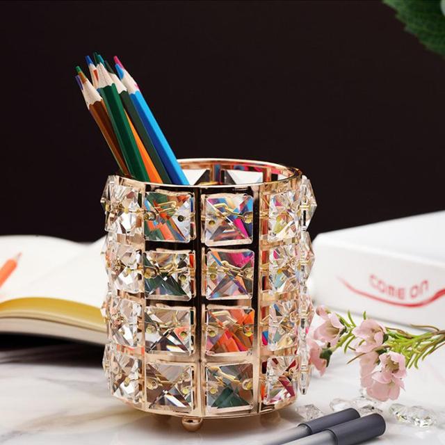 TEMU Makeup Brush Holder Pencil Pot Decoration Desk Organizer Boxes Ornaments