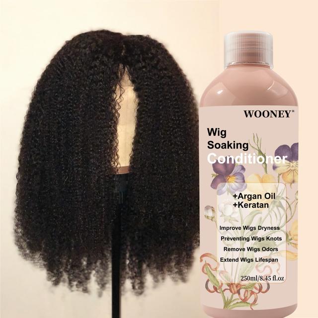 TEMU Wig Soaking Conditioner Enhances Moisture, , Odors, And Prolongs Of Wigs. It Hydrates, Controls Frizz, And Detangles, Restoring A For Easy-to-manage Wigs In A 250ml Bottle