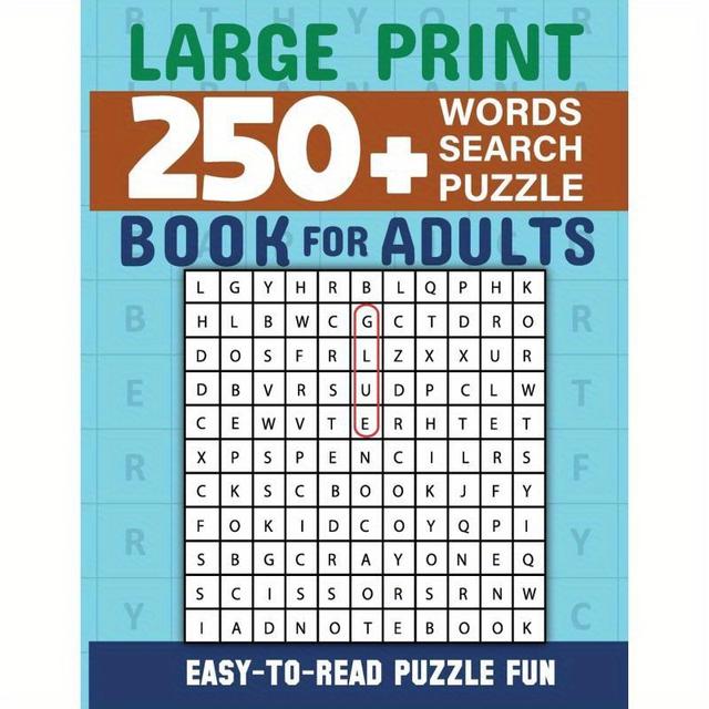 TEMU Word Search Book 250 Word Puzzles With Solutions For Adults