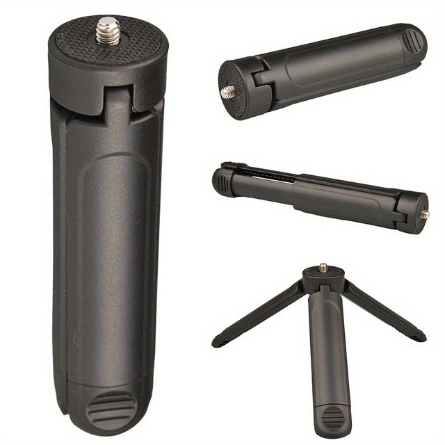 TEMU Adjustable Tripod Featuring A 1/4 Inch Screw Mount, For Camera Handling, Ideal For Video Shoots, Selfies, Live Streaming, And Vlogging