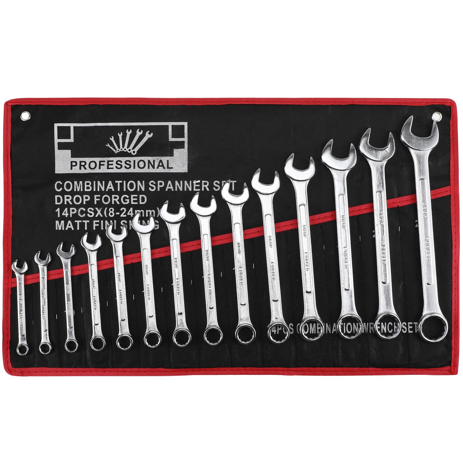 TEMU Toyvian 14pcs Wrenches Set, Ratchet Combination Set, Sae 5/ 16"-11/ 16"" And Metric 8-16mm, 72 Teeth, Cr- Ratchet Wrench Set With Storage Bag Open Spanner, Manual Tool Ratchet Wrench Set