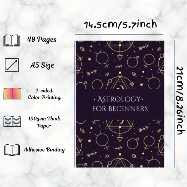 TEMU Astrology Handbook: Charts, Birth Charts, Zodiac Signs, And Planets. A Beginner's Guide Featuring Zodiac Symbols, , And Astrological , Undated Edition For Adults
