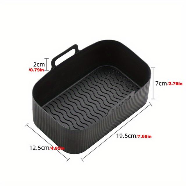 TEMU 1 Silicone Air Fryer Liner | -grade Baking Tray Suitable For Pizza And Fried Chicken, Kitchen And Restaurant Grade Oven Safety Additions
