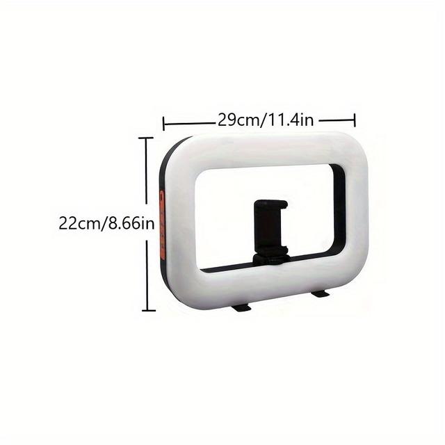 TEMU Smartphone Video Rig With Light, Cell Phone Handheld With Ring Light 2500-8500k Selfie Light For Camera, Smartphone, Action Camera, Setup, Filmmaking, Makeup, Vlogging