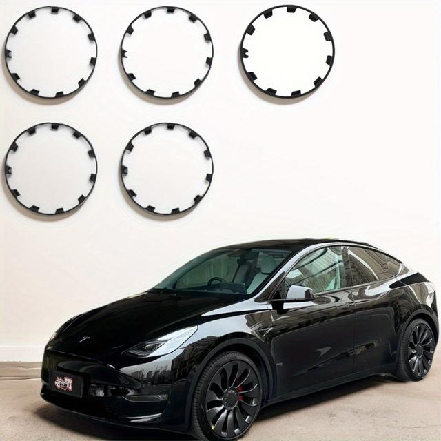 TEMU 5 Stück passend für das 2019-2024 Model Y Radnabenabdeckungen, 21-Zoll Schutzabdeckungen für Felgen, verbesserte Materialien.