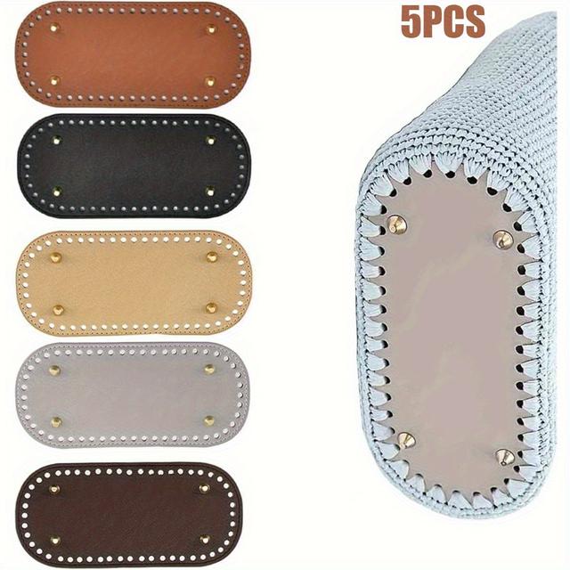 TEMU 5 db Horgolt Táska , Ovális Formájú Lyukakkal, 8.66 x 3.94 hüvelyk PU Bőr Beltartó, Válltáska DIY , Pénztárca Készítési Kiegészítők, DIY Pénztárca Gyártáshoz