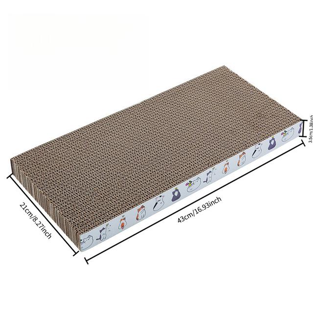 TEMU Large Corrugated Cardboard Cat Scratching Board And Lounge - Durable, Animal Design, Featuring A Double-sided Scratching Surface - Sturdy Cardboard Scratcher, Perfect For Indoor Cats To Play